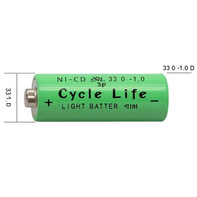Cycle Life ≥500 Times Emergency Exit Light Batteries with NI-CD Cells and Cell Dimension 33 0 -1.0 D