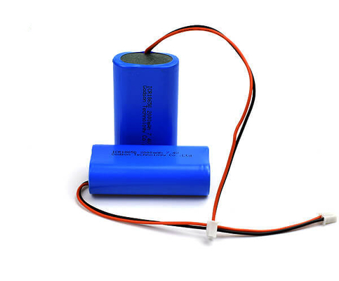 ICR 18650 Emergency Light Lithium Battery 2000mAh 7.4 V Environment Friendly