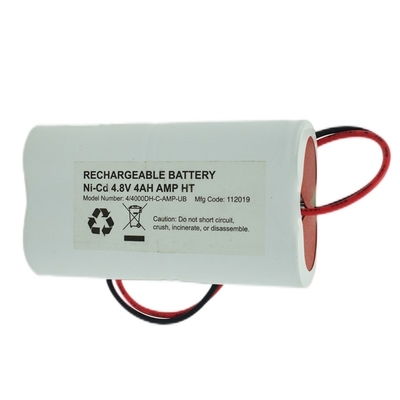 Side By Side Emergency Exit Light Batteries Pack 4.8 Volt D40000mAh NiCd