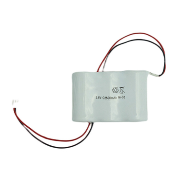 Side By Side Emergency Exit Light Batteries Pack 3.6 V C2500mAh NiCd 64g