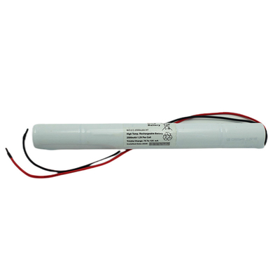 6.0 Volt Ni Cd Emergency Exit Light Batteries Stick Type White PVC Color