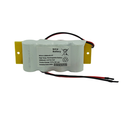 C Size Emergency Light Ni Cd Battery 2500mAh 4.8V Side By Side