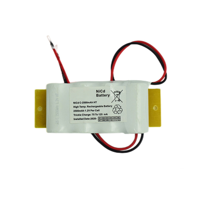 C Size Emergency Light Ni Cd Battery 2500mAh 4.8V Side By Side