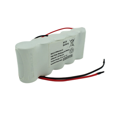 Side By Side Emergency Exit Light Batteries Pack 6.0 Volt C2500mAh NiCd