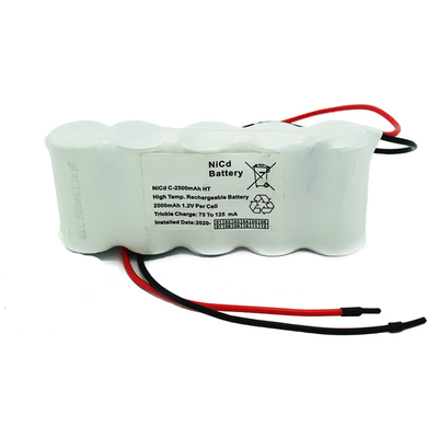 Side By Side Emergency Exit Light Batteries Pack 6.0 Volt C2500mAh NiCd