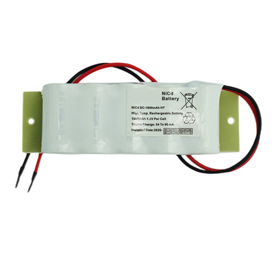 6.0V Emergency Light Ni Cd Battery 1800mAh 500 Times Cycles