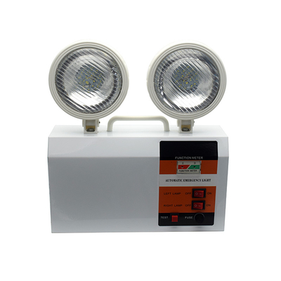 Outdoor LED Emergency Twin Spot Light White 3W 6500K 3 Hours Duration Time