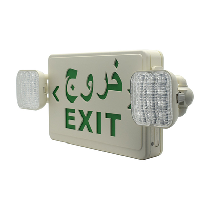 Green LED Emergency Exit Sign Battery Double Sided AC85 - 265V 50/60H
