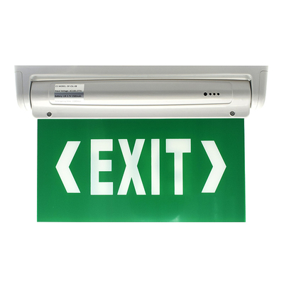 300Lm Emergency Exit Sign Light With 2 Adjustable Head Mounting Plate