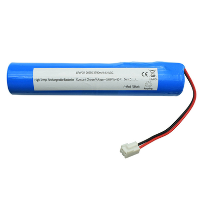 6600mah 6.4 Volt Lifepo4 Li Ion Battery IFR26650 For Emergency Lighting