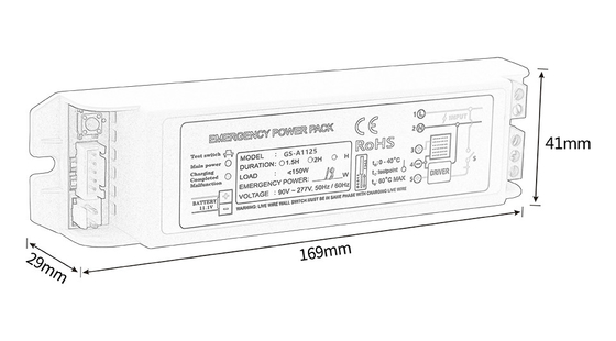 Li Ion Emergency Power Pack Inverter Maintained Type Emergency Power 11-20W GS-A1125