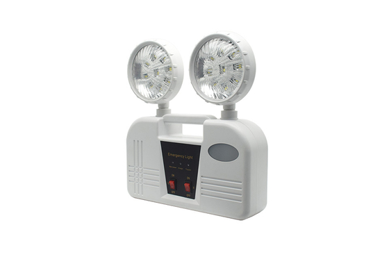 3h Duration 6W Twin Head Emergency Light AC 85-265V ABS