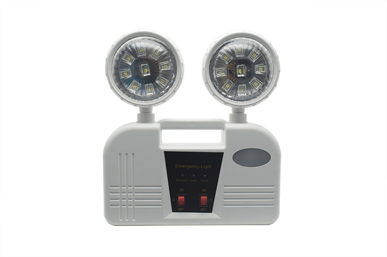 3h Duration 6W Twin Head Emergency Light AC 85-265V ABS