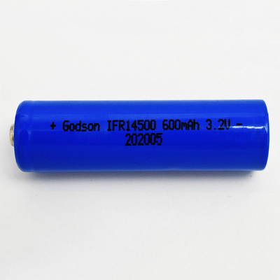 14500 600mAh 3.2V LiFePO4 Battery For Emergency Lights &amp; Exit Signs