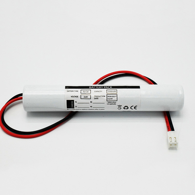 3.6V 2500mAh Ni-CD Battery For Emergency Lighting With High Cost-effective