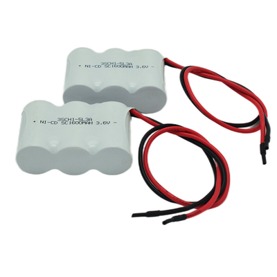 Customizable Manufacturer 3.6V 1600mAh Emergency Light Ni Cd Battery