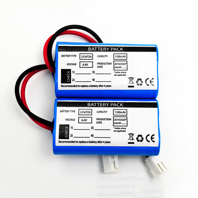 Emergency Solar Lighting Use Side By Side Type LiFePO4 Batteries 1500mAh 6.4 Volt