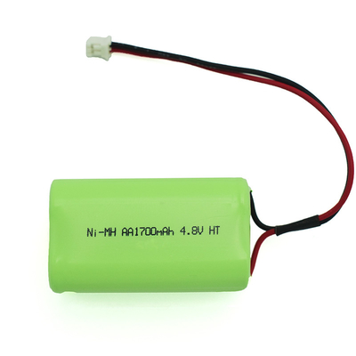 4S1P 4.8V Ni-Mh AA 1700mAh High Temperature Rechargeable Battery OEM PVC