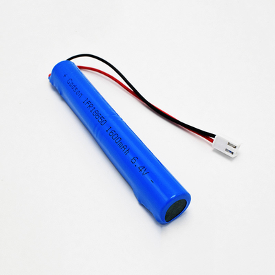 OEM Emergency Lighting Battery IFR 18650 1.6Ah 6.4V LiFePO4 Stack Battery Pack Long Cycle Life