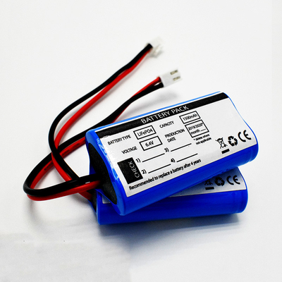 OEM 9.6Wh LiFePO4 18650*2 Cells 1.5Ah 6.4V Quality Batteries IFR Exit Sign