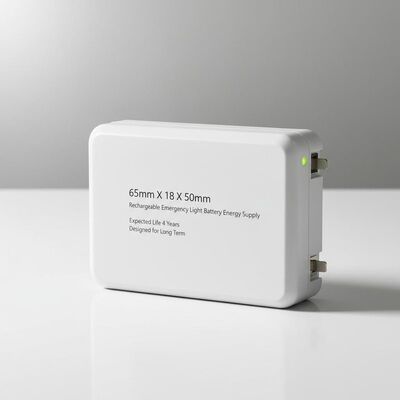 65mm X 18mm X 50mm Rechargeable Emergency Light Battery Energy Supply Expected Life 4 Years Designed for Long Term