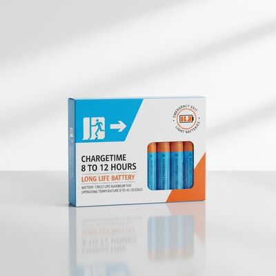 Chargetime 8 to 12 Hours Emergency Exit Light Batteries Long Life Battery with Battery Circle Life Maximum 500 and Operating Temperature 0 to 45 Celsius