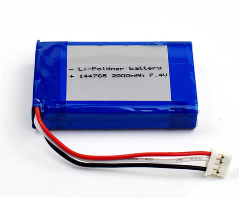 Lithium Polymer 7.4 V Li Ion Battery 144765 75g 2000mAh Cells