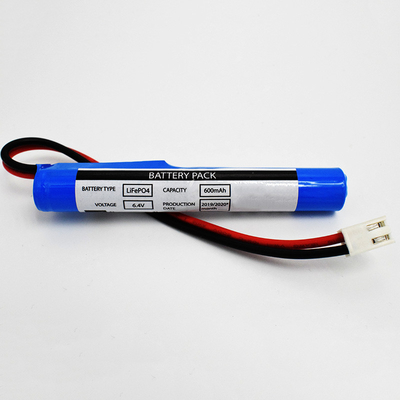 LiFePO4 Stick Type 6.4 V Battery 600mAh JST VH 2P Connector