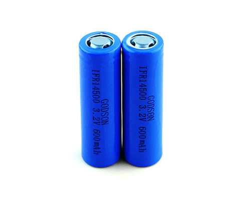 CC CV Charging 12V LiFePO4 Battery IFR14500 Regarchable 3.2 V 600mAh Single Cell