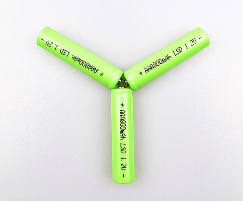 AAA 800mAh 1.2V Ni Mh Battery Cell For Emergency Lightings