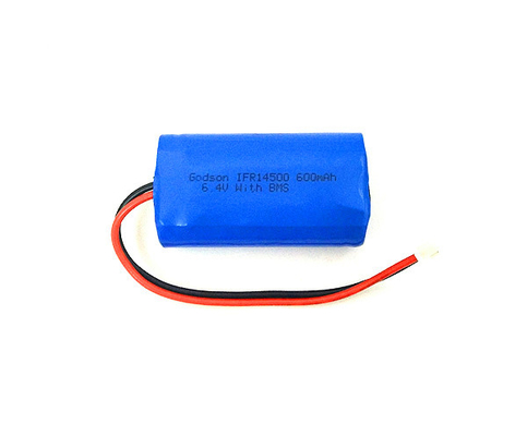 Shrink Sleeve OEM Lifepo4 Li Ion Battery 14500 6.4V 600mAh