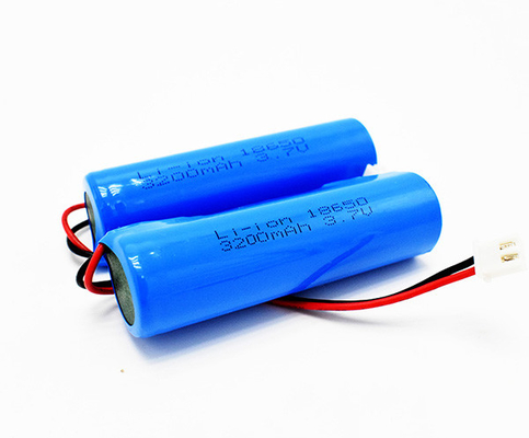 3200 MAh Emergency Light Lithium Battery PVC Jacket ICR18650 3.70V