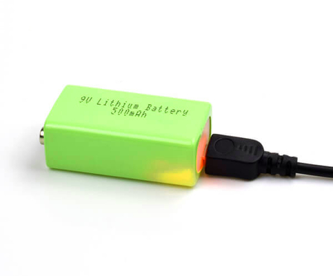 Lithium Iron Emergency Light Lithium Battery 500mAh 9V With USB