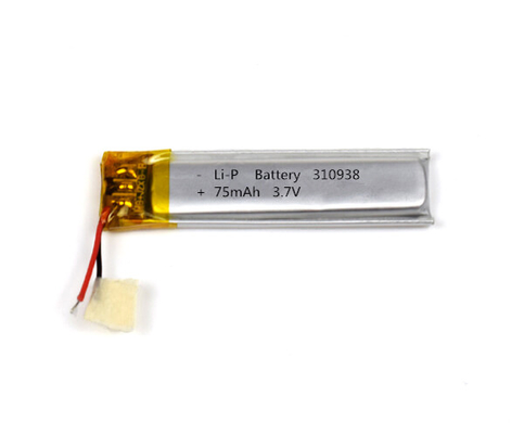 Emergency Light Li-Polymer Battery 310938 75mAh 3.7V With Connector