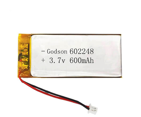 600mAh Lithium Polymer Battery 602248 3.7 V Solid Form 1C Charge