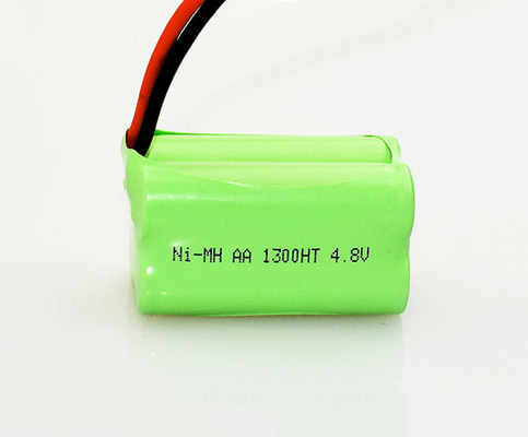 NiMh AA Battery 1300mAh 4.8V For Emergency Lighting 70 Degree Working Temperature