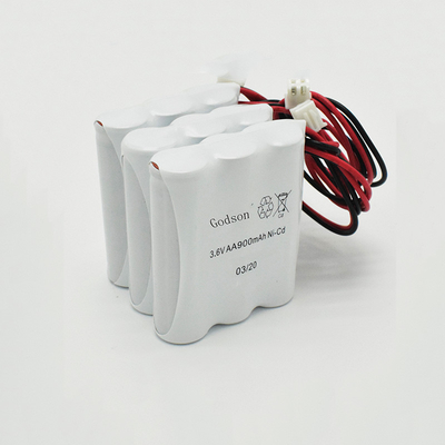 AA900mAh 3.6V Emergency Exit Sign Battery Replacement NiCd PVC Jacket