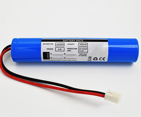 Emergency LiFePO4 Exit Light Battery Pack 3000mAh 6.4V For HEV