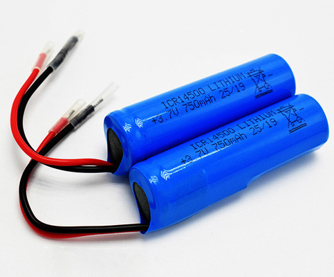 750mAh 3.7V ICR14500 Lithium Battery Odorless With PVC Jacket