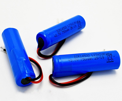 750mAh 3.7V ICR14500 Lithium Battery Odorless With PVC Jacket