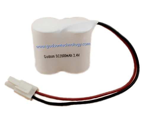 Nickel Cadmium Battery Pack SC2000mAh 2.4V 500 Times Cycle Life