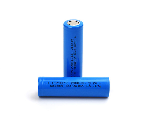 Rechargeable ICR18650 3.7 V 2000mAh Lithium Battery Odorless