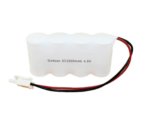 Side By Side Emergency Exit Light Batteries Pack 4.8 V SC2000mAh NiCd 36g