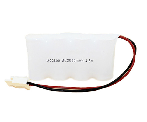 Side By Side Emergency Exit Light Batteries Pack 4.8 V SC2000mAh NiCd 36g